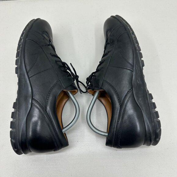 Coach Quincey Black Leather Low Top Lace Dress Sneakers Shoes Mens size 10 D - Picture 7 of 12